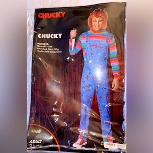 Chucky jumpsuit Costume w/ cosplay Bloody knife
